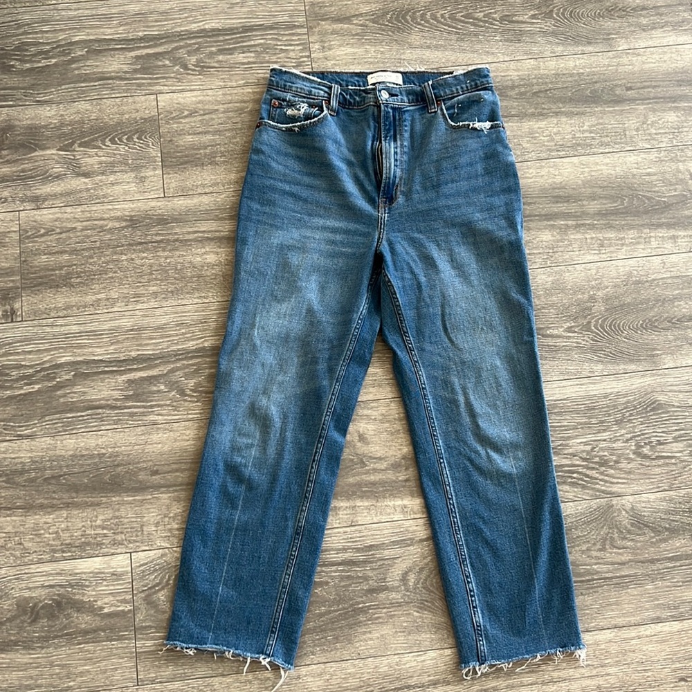 Abercrombie + Fitch Ankle Straight Ultra High Rise